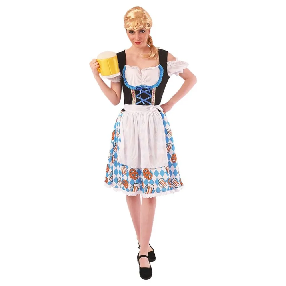Hot Hisab/Joker Company AB Oktoberfest Kjole Blå Kostume