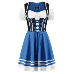 Discount Hisab/Joker Company AB Oktoberfestkjole Dirndl Blå/Sort