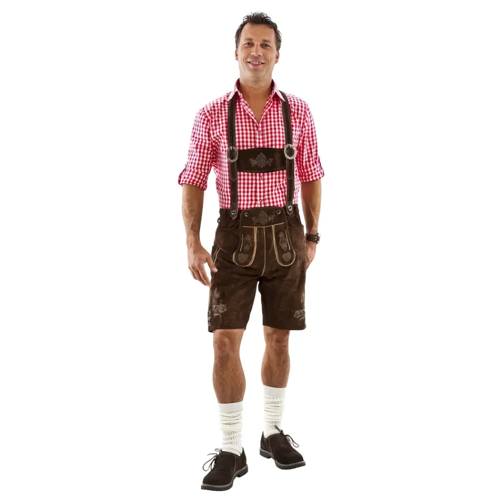 Hisab/Joker Company AB Oktoberfest Lederhosen Shorts Brune - Tilbehør