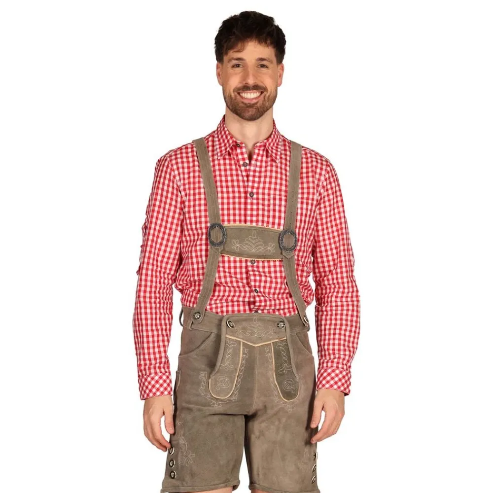 Clearance Thetru B.V. Oktoberfest Lederhosen Shorts Deluxe Beige
