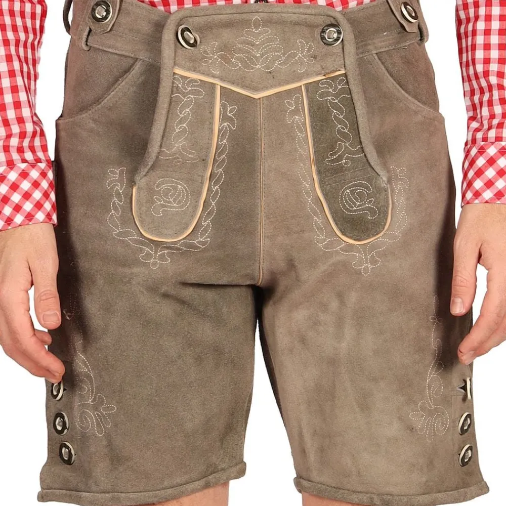 Clearance Thetru B.V. Oktoberfest Lederhosen Shorts Deluxe Beige