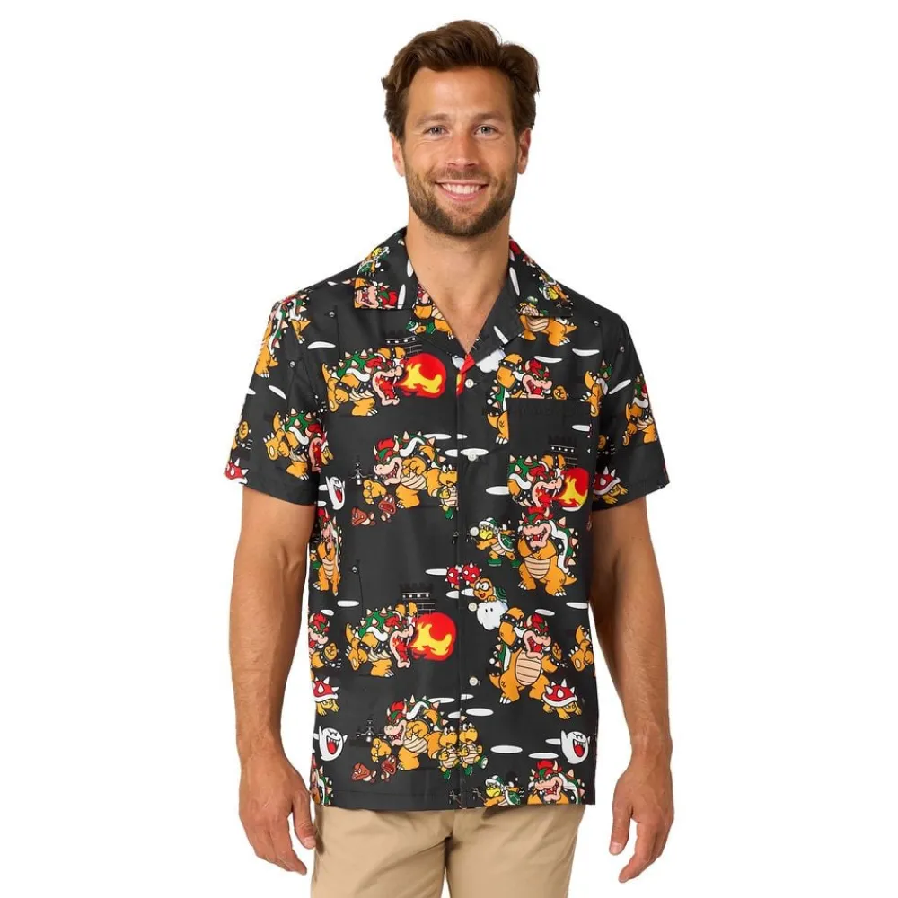 Oppo Merchandise Group B.V. OppoSuits Bowsers Mayhem Skjorte - Tøj|Udklædningskostumer