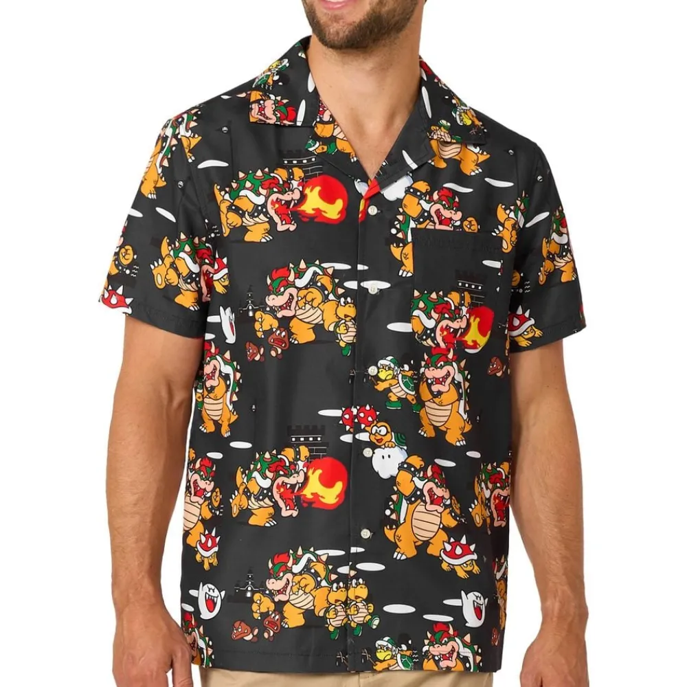 Oppo Merchandise Group B.V. OppoSuits Bowsers Mayhem Skjorte - Tøj|Udklædningskostumer