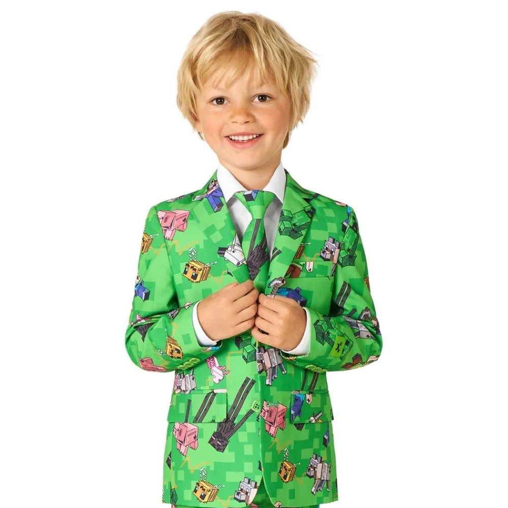 Oppo Merchandise Group B.V. OppoSuits Boys Minecraft Jakkesæt - Tøj|Udklædningskostumer