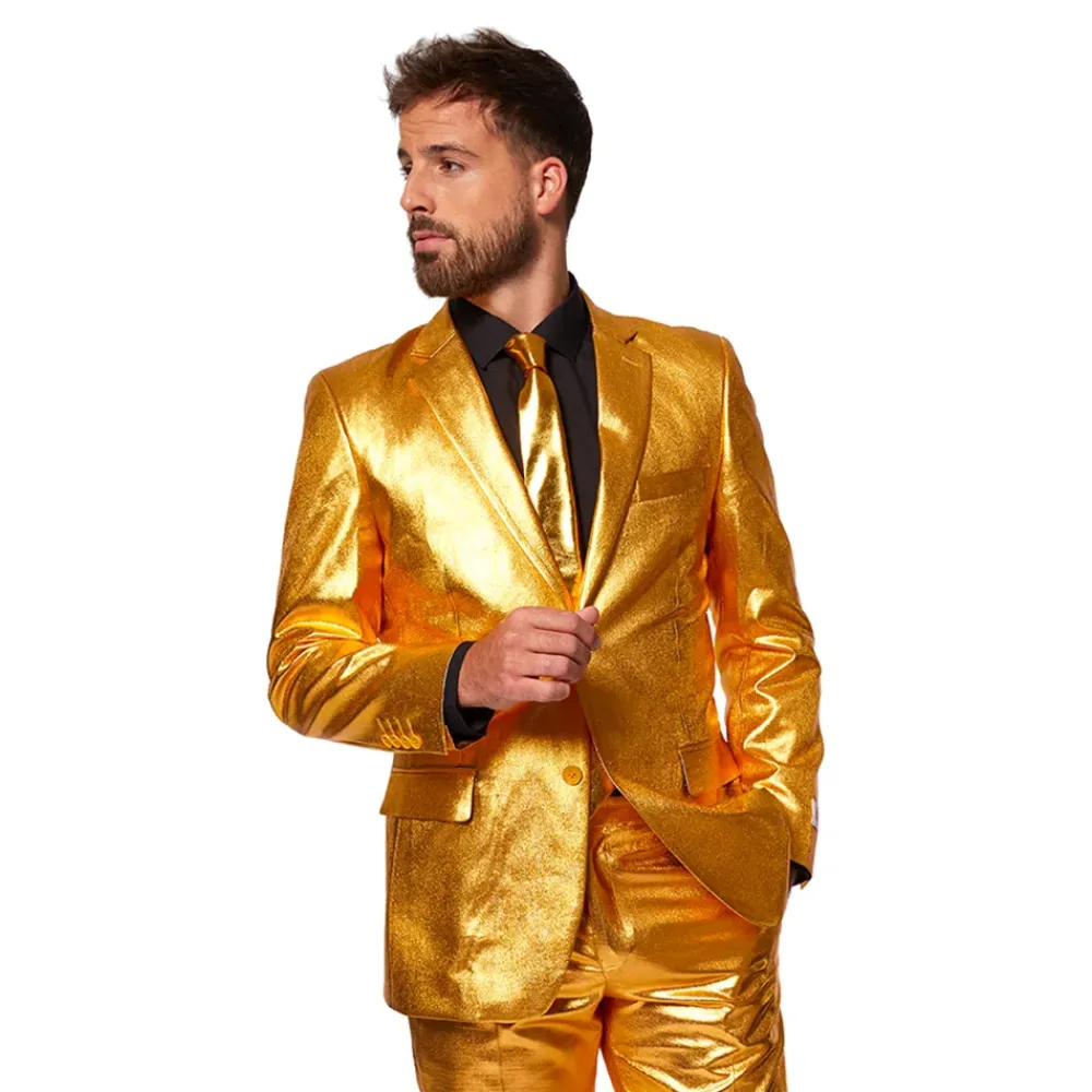 Oppo Merchandise Group B.V. OppoSuits Groovy Guldkostume - Tøj|Udklædningskostumer