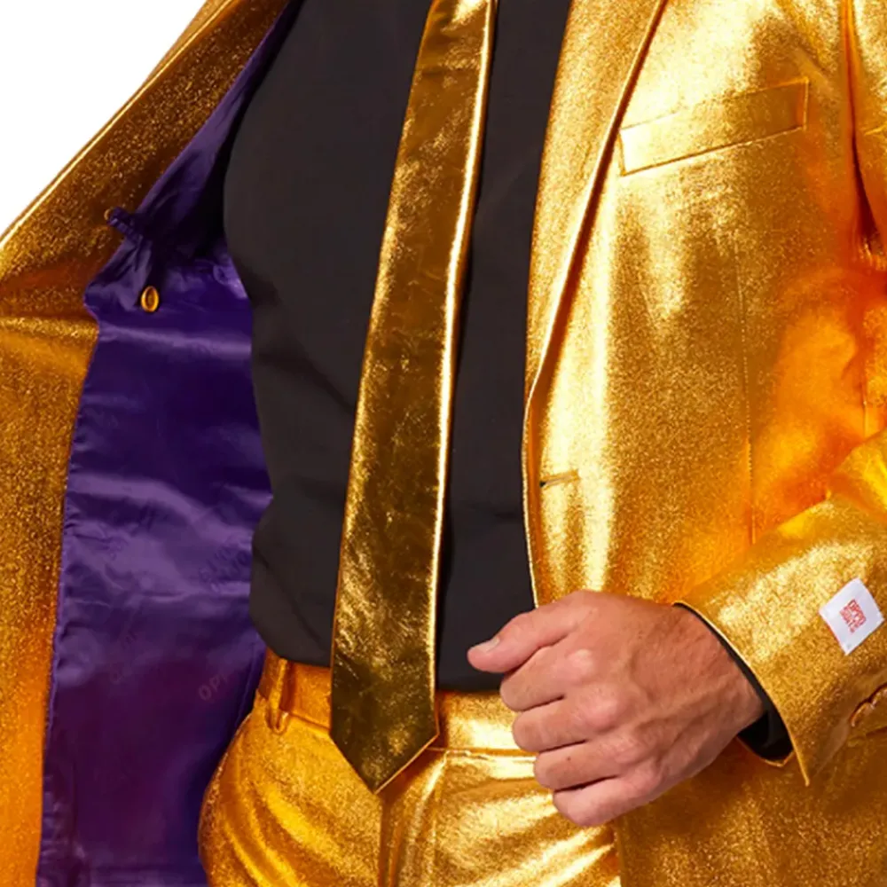 Oppo Merchandise Group B.V. OppoSuits Groovy Guldkostume - Tøj|Udklædningskostumer