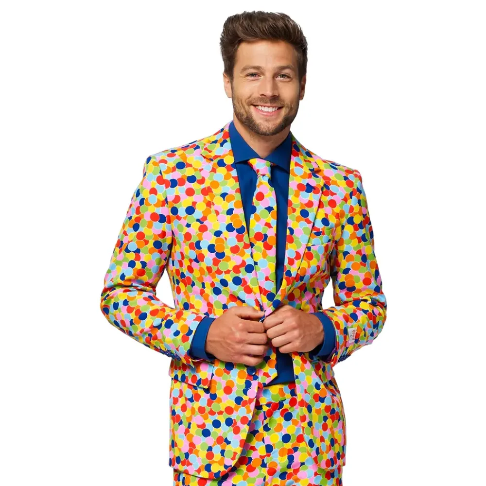 Oppo Merchandise Group B.V. OppoSuits Konfetti Jakkesæt - Tøj|Udklædningskostumer