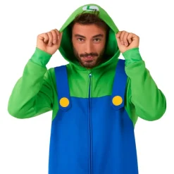 Oppo Merchandise Group B.V. OppoSuits Luigi Onesie - Tøj|Udklædningskostumer