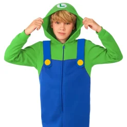 Oppo Merchandise Group B.V. OppoSuits Luigi Onesie Børn - Tøj|Udklædningskostumer