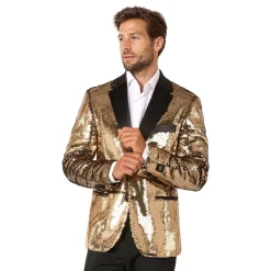 Oppo Merchandise Group B.V. OppoSuits Paljettblazer Brilliant Guld - Tøj|Tilbehør