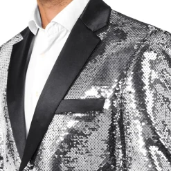 Best Oppo Merchandise Group B.V. OppoSuits Paljettblazer Briliant Silver