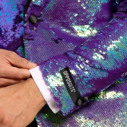 Oppo Merchandise Group B.V. OppoSuits Sapphire Sequins Jakkesæt - Tøj|Udklædningskostumer