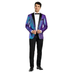 Oppo Merchandise Group B.V. OppoSuits Sapphire Sequins Jakkesæt - Tøj|Udklædningskostumer