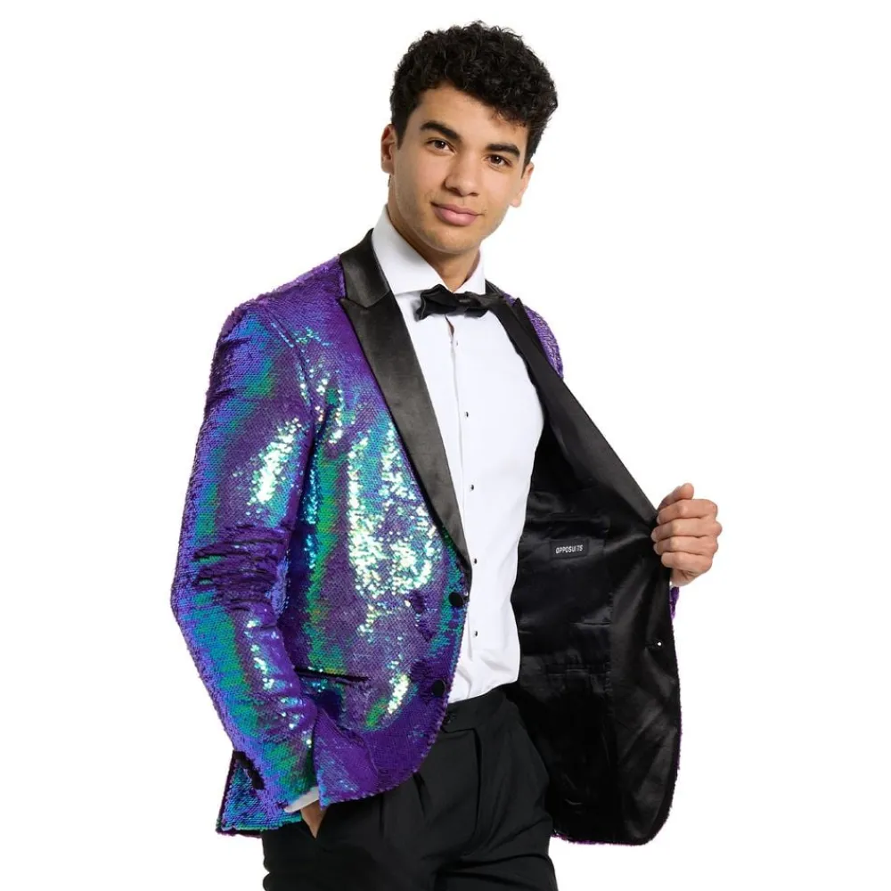 Oppo Merchandise Group B.V. OppoSuits Sapphire Sequins Jakkesæt - Tøj|Udklædningskostumer