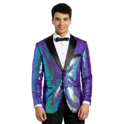 Oppo Merchandise Group B.V. OppoSuits Sapphire Sequins Jakkesæt - Tøj|Udklædningskostumer