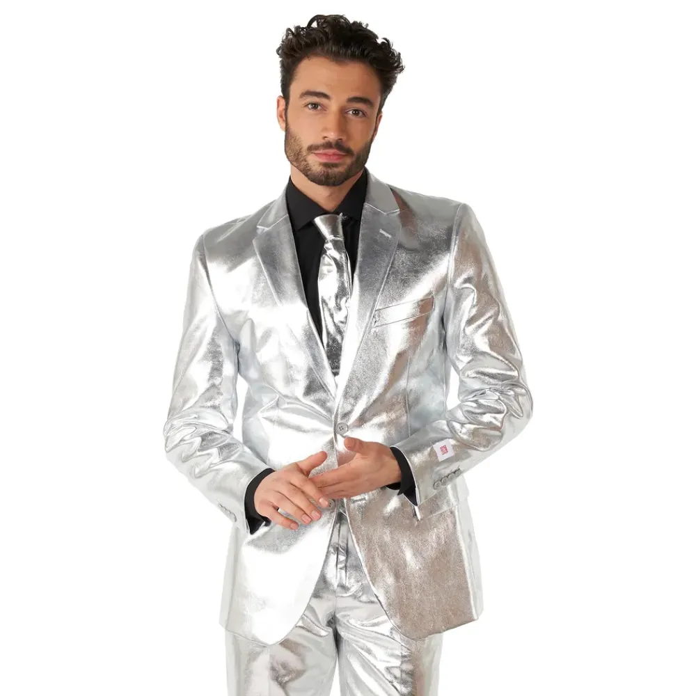 Clearance Oppo Merchandise Group B.V. OppoSuits Shiny Jakkesæt Sølv
