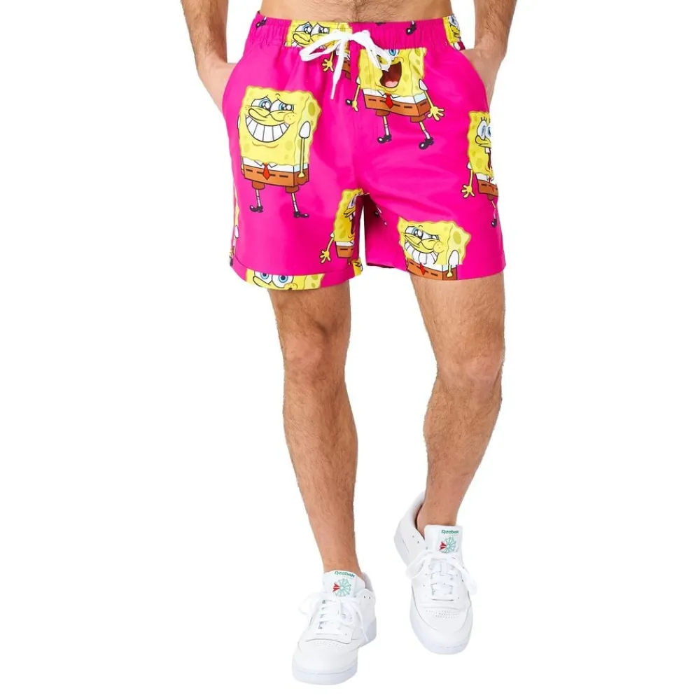 Hot Oppo Merchandise Group B.V. OppoSuits SvampeBob Firkant Lyserøde Shorts Jakkesæt