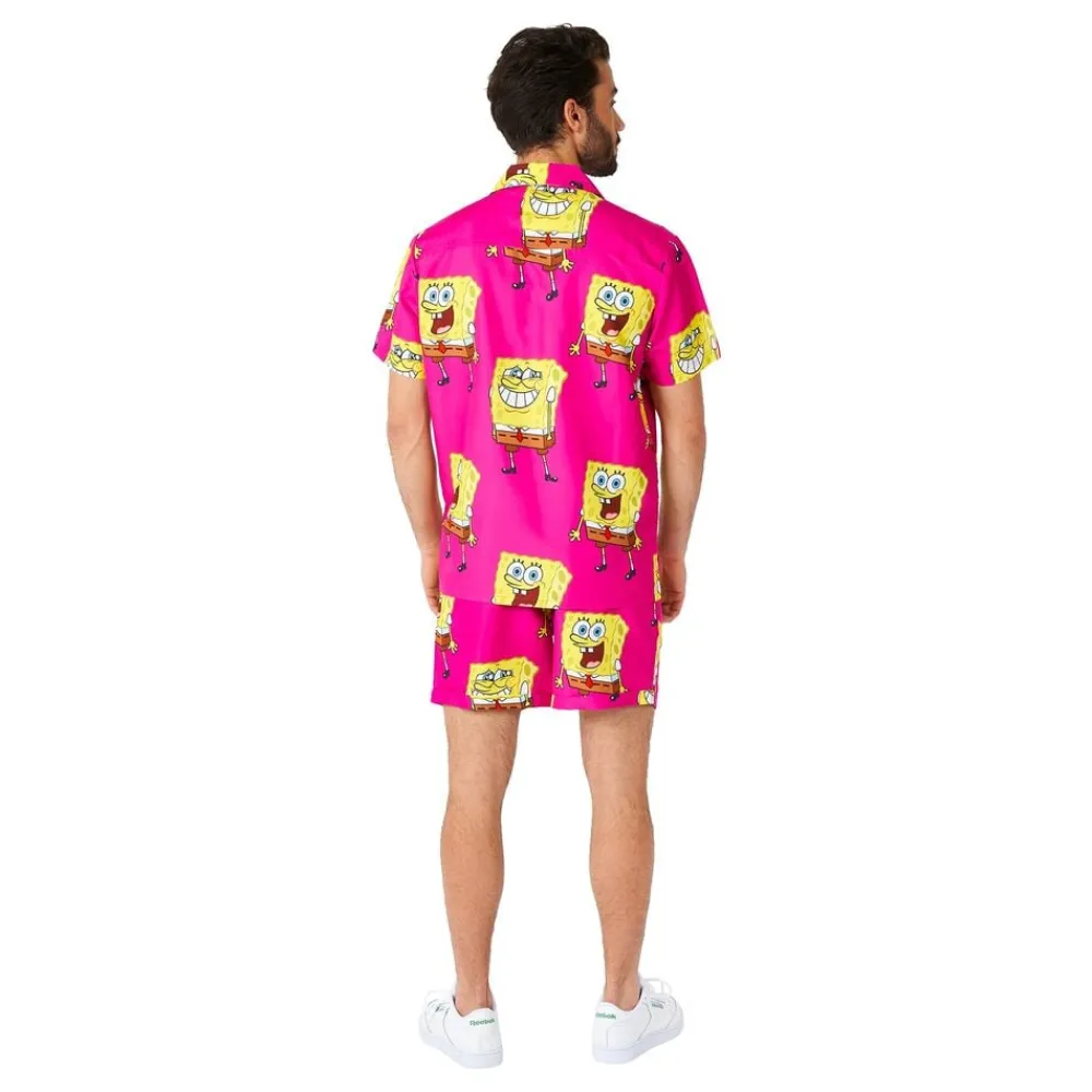 Hot Oppo Merchandise Group B.V. OppoSuits SvampeBob Firkant Lyserøde Shorts Jakkesæt