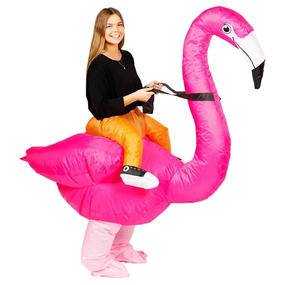 Partyking AB Oppustelig Ridende Flamingo Kostume - Udklædningskostumer|Kostumetema