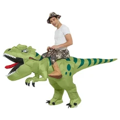 New Original Cup SAS Oppustelig Ridende T-Rex Kostume