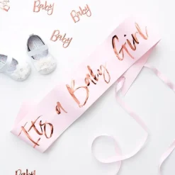 Best Ginger Ray Ltd Ordensbånd It´s A Baby Girl Lyserød/Roséguld