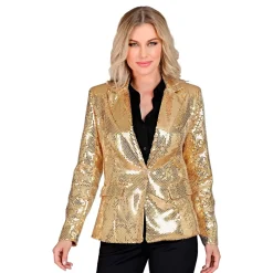 Discount Widmann S.r.l. Pailletblazer Dame Guld