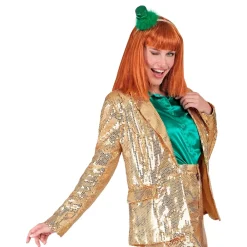 Discount Widmann S.r.l. Pailletblazer Dame Guld