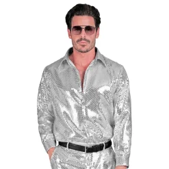 Discount Widmann S.r.l. Pailletskjorte Mr. Silver