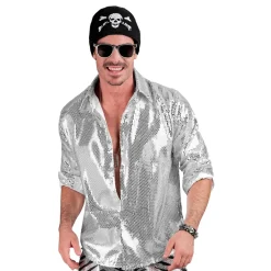Discount Widmann S.r.l. Pailletskjorte Mr. Silver