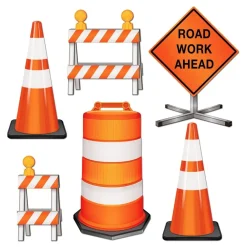 Three Sixty Degrees Ltd Papdekorationer Road Work Ahead - Oppyntning