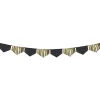 Discount PartyDeco sp. z o.o. Papirguirlande Sort/Guld