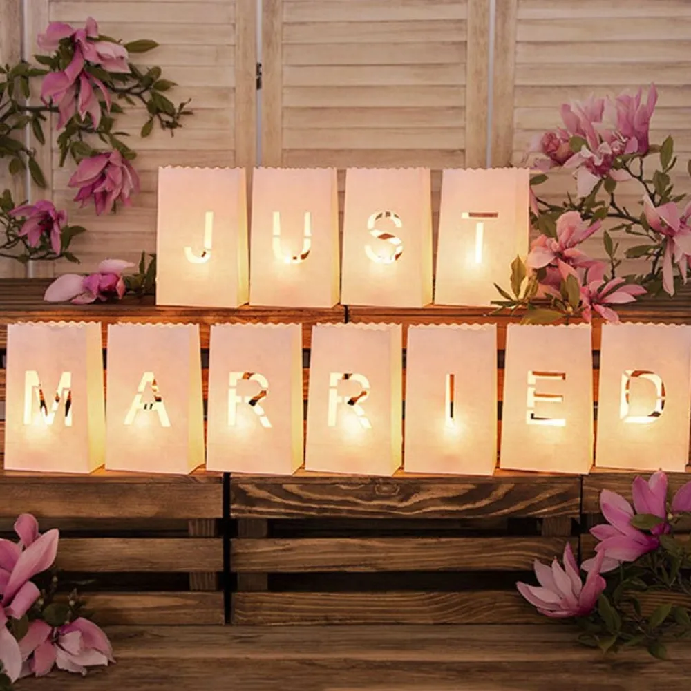 PartyDeco sp. z o.o. Papirlanterner Just Married - Oppyntning