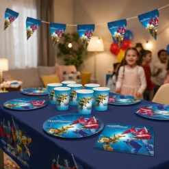 Santex Papirstallerkener Transformers EarthSpark™ - Merchandise|Borddækning