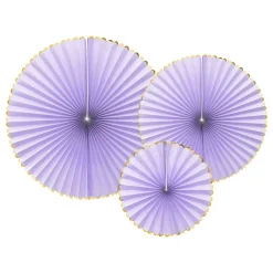 PartyDeco sp. z o.o. Papirvifter Lilla/Guld Pastel - Oppyntning