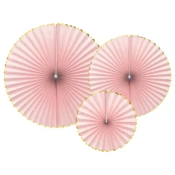 Clearance PartyDeco sp. z o.o. Papirvifter Lyserød/Guld Pastel