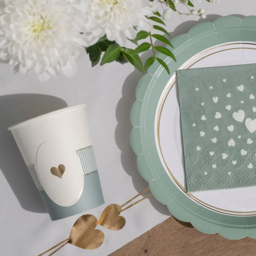 Santex Papkrus Dusty Green - Borddækning