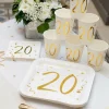 Santex Papkrus 20 Guld/Hvid - Borddækning