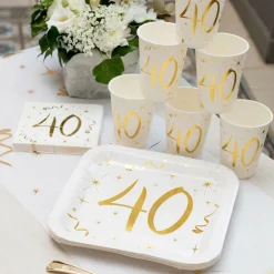 Hot Santex Papkrus 40 Guld/Hvid