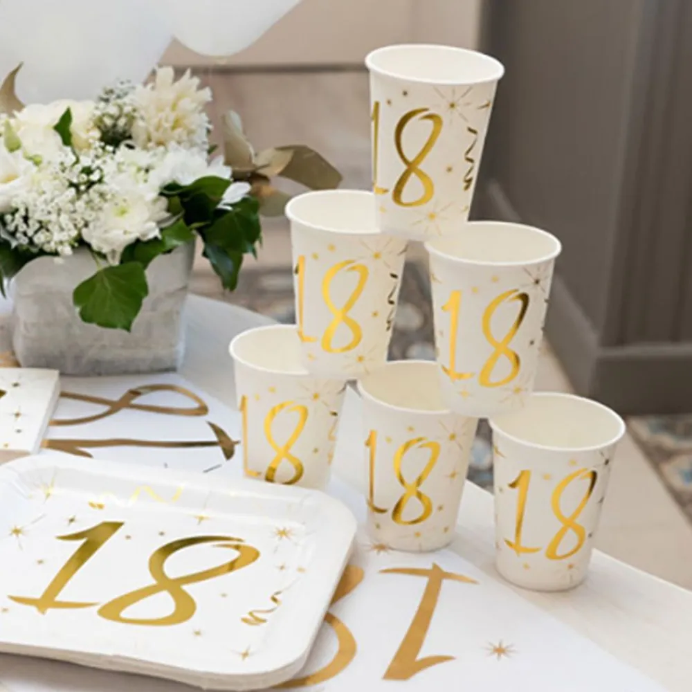 Santex Papkrus 18 Guld/Hvid