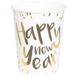Boland Party Partners B.V. Papkrus Happy New Year Guldmetallic - Borddækning