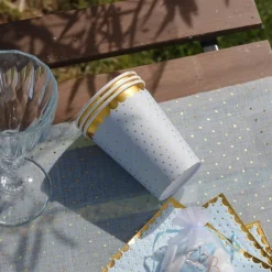 Santex Papkrus Prikkede Blå/Guld - Hobby & Fritid|Borddækning