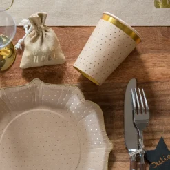 Santex Papkrus Prikkede Brun/Guld - Hobby & Fritid|Borddækning