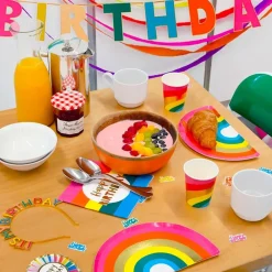 Talking Tables Ltd Papkrus Rainbow Happy Birthday - Borddækning