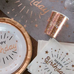 Sale Santex Papkrus Sparkling Happy Birthday Rosaguld
