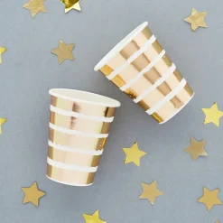 Discount CG Global Products Ltd Papkrus Stribede Guld Metallic