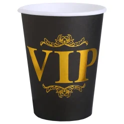 Santex Papkrus VIP Sort/Guld - Eventartikler|Borddækning