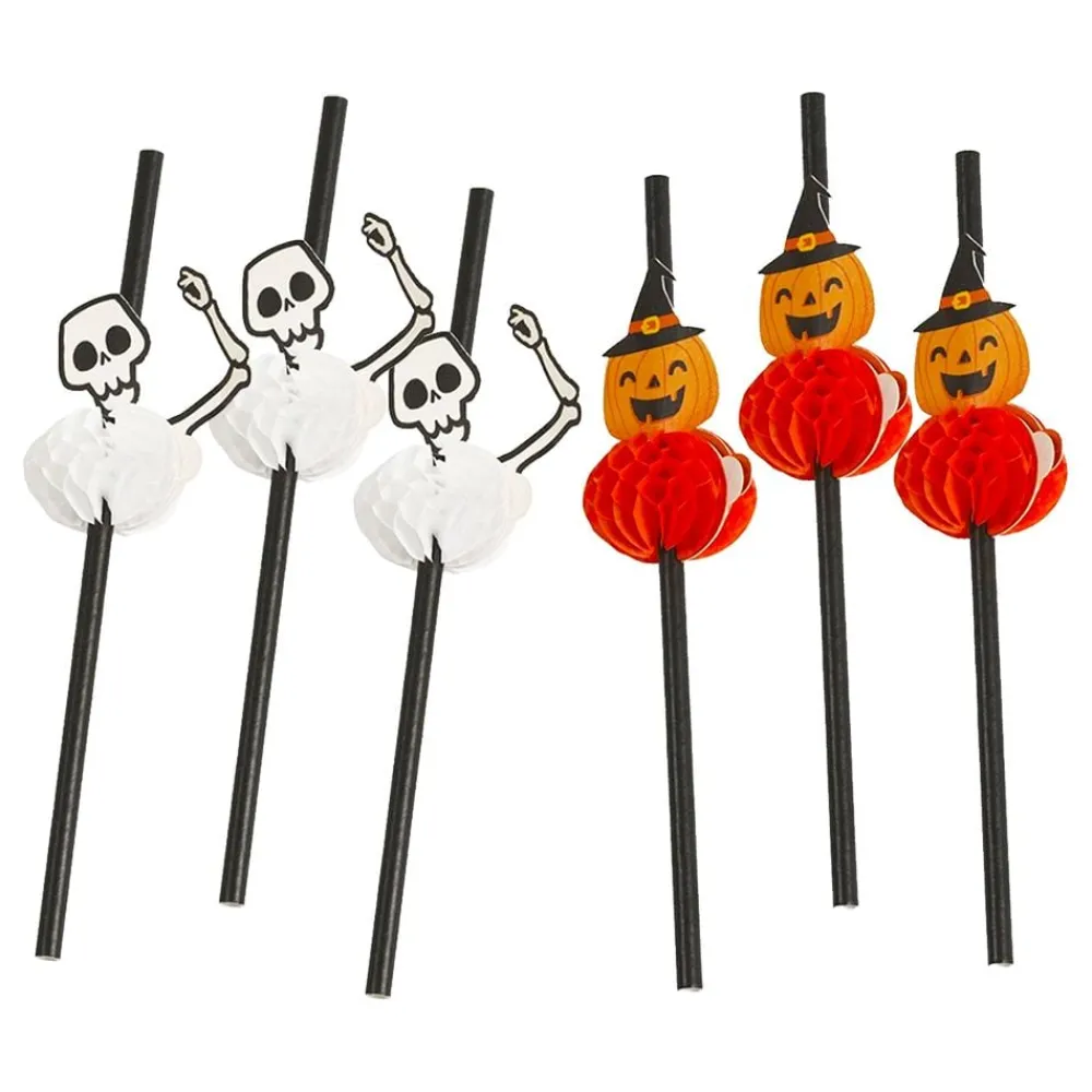 Hisab/Joker Company AB Papsugerør Halloween Skelet - Drinkstilbehør|Borddækning