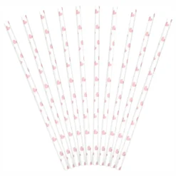 Discount PartyDeco sp. z o.o. Papsugerør Hjerter Lyserøde