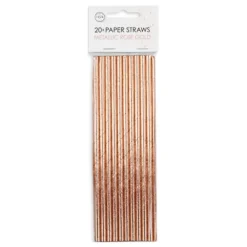 Globos Europe B.V. Papsugerør Roséguld Metallic - Oppyntning|Drinkstilbehør