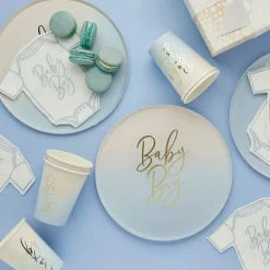 CG Global Products Ltd Paptallerkener Baby Boy Lyseblå